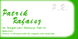 patrik rafaisz business card